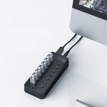  Hub CT2U3-13AB z włącznikami 13x USB-A - czarny - zdj. dodatkowe 4