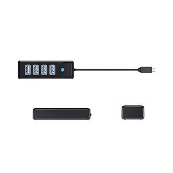  Hub rozdzielacz PW4U-C3 USB-C - 4x USB-A - czarny - zdj. dodatkowe 2