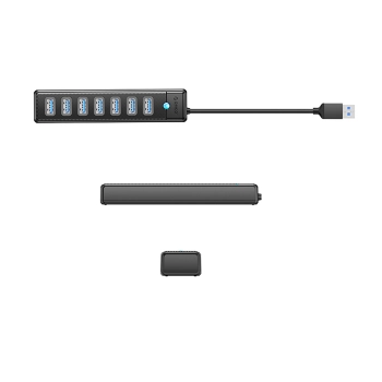  Hub rozdzielacz PW7U-U3 7x USB-A USB-C 5V 3A 1m - czarny - zdj. dodatkowe 1