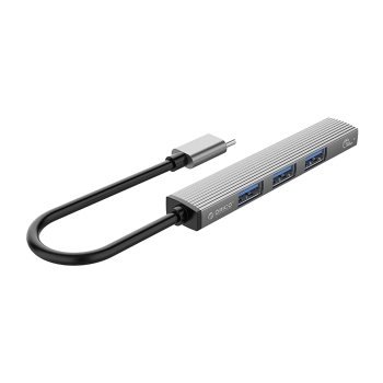 Hub AH-13 stacja dokująca rozdzielacz USB-C na 4x USB-A - szary - zdj. dodatkowe 2