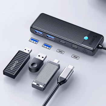  Hub PAPW2AC-C3 rozdzielacz USB-C na USB-A USB-C - czarny - zdj. dodatkowe 2