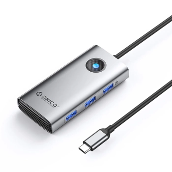 Hub PW11-6P rozdzielacz USB-C na USB-A USB-C HDMI - szary