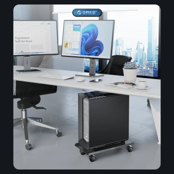  Podstawka CPB6 półka na komputer z kółkami - czarna - zdj. dodatkowe 3