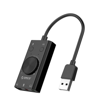  Karta dźwiękowa SC2 zewnętrzna wielofunkcyjna USB-A - czarna - zdj. dodatkowe 1