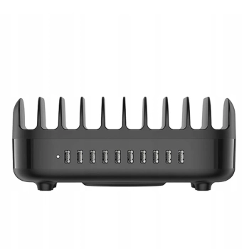  Inteligentna stacja ładowania DUK-10P-V1 do telefonów tabletów 10x USB-A - czarna - zdj. dodatkowe 1