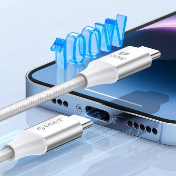  Kabel przewód CDX 60W 3A Power Delivery USB-C 1m - biały - zdj. dodatkowe 1