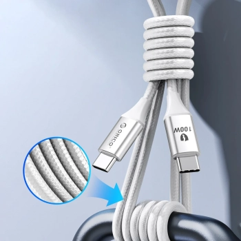  Kabel przewód CDX 60W 3A Power Delivery USB-C 1m - biały - zdj. dodatkowe 6