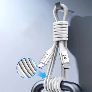  Kabel przewód CDX 100W 5A Power Delivery USB-C 1m - biały - zdj. dodatkowe 7