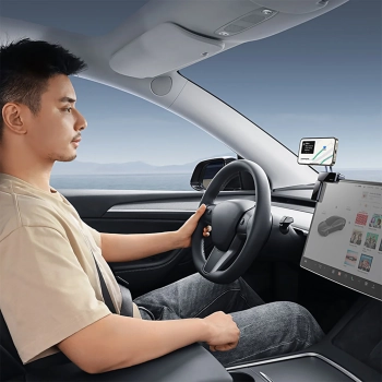  Uchwyt samochodowy magnetyczny do telefonu montowany na wyświetlacz - szary - zdj. dodatkowe 8