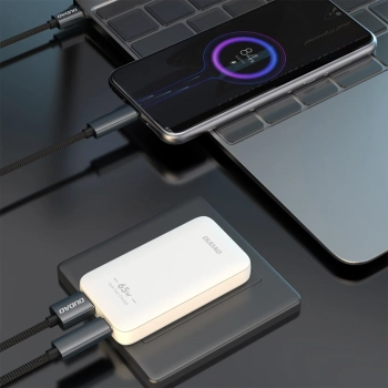  Ładowarka sieciowa podróżna ultracienka GaN 65W USB-A USB-C PD EU / US - biała - zdj. dodatkowe 5