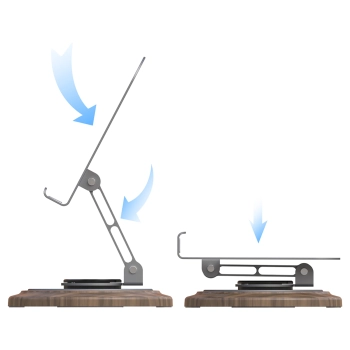  Podstawka stojak do telefonu 360 stopni metalowy - szary - zdj. dodatkowe 2