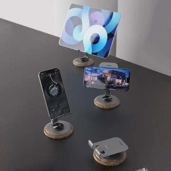  Podstawka stojak do telefonu 360 stopni metalowy - szary - zdj. dodatkowe 7