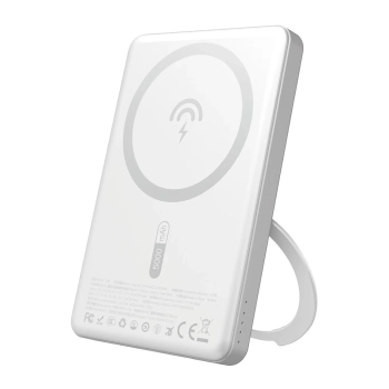 Powerbank z MagSafe i podstawką 20W PD 5000mAh - srebrny