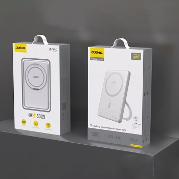  Powerbank z MagSafe i podstawką 20W PD 5000mAh - srebrny - zdj. dodatkowe 1