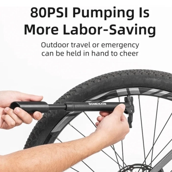  Pompka rowerowa ręczna - czarna - zdj. dodatkowe 1