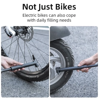  Pompka rowerowa ręczna - czarna - zdj. dodatkowe 2