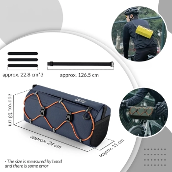  Torba rowerowa mocowana na kierownicę 2.2 l - niebieska - zdj. dodatkowe 4