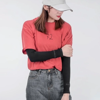  Rękawki przeciwsłoneczne kolarskie rowerowe z filtrem UPF50+ 3 szt. - czarne - zdj. dodatkowe 4