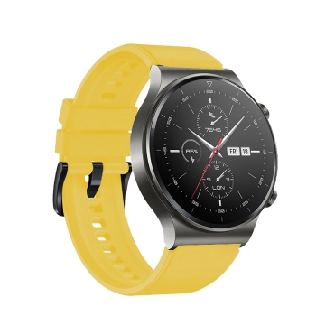  Pasek silikonowy do zegarka Huawei Watch GT 2/3/4/2 Pro/3 Pro/4 Pro/GT 2e 46mm - żółty - zdj. dodatkowe 1