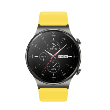  Pasek silikonowy do zegarka Huawei Watch GT 2/3/4/2 Pro/3 Pro/4 Pro/GT 2e 46mm - żółty - zdj. dodatkowe 2