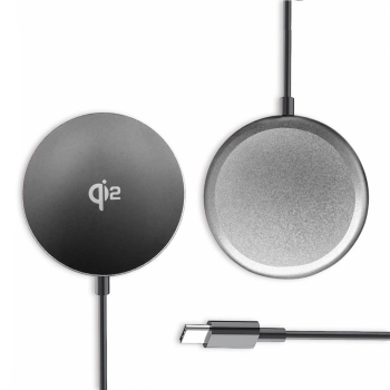  Ładowarka indukcyjna magnetyczna bezprzewodowa Qi2 do telefonu 15W - czarna - zdj. dodatkowe 1