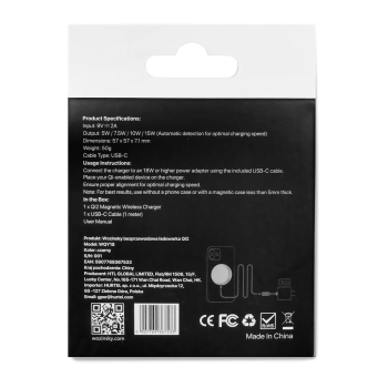  Ładowarka indukcyjna magnetyczna bezprzewodowa Qi2 do telefonu 15W - czarna - zdj. dodatkowe 4