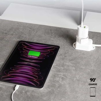  Ładowarka sieciowa Power Delivery USB-A USB-C 20W - biała - zdj. dodatkowe 5