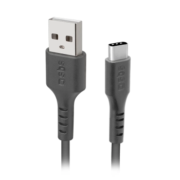 Kabel przewód USB-A - USB-C 1m - czarny