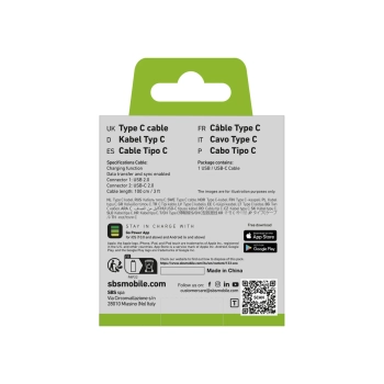  Kabel przewód USB-A - USB-C 1m - czarny - zdj. dodatkowe 1