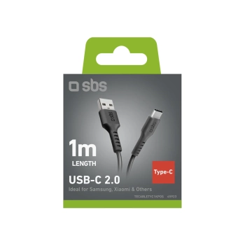  Kabel przewód USB-A - USB-C 1m - czarny - zdj. dodatkowe 2