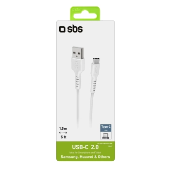  Kabel przewód USB-A - USB-C 1.5m - biały - zdj. dodatkowe 2