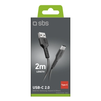  Kabel przewód USB-A - USB-C 2 m - czarny - zdj. dodatkowe 2