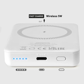  Powerbank 5000 mAh USB-C kompatybilny z MagSafe - biały - zdj. dodatkowe 8