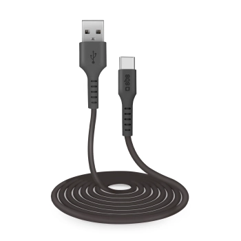  Kabel przewód USB-A - USB-C 3m - czarny - zdj. dodatkowe 1