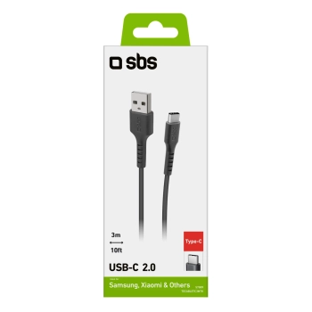  Kabel przewód USB-A - USB-C 3m - czarny - zdj. dodatkowe 2