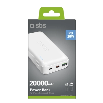  Powerbank 20000 mAh PD MicroUSB USB-C USB-A 20W - biały - zdj. dodatkowe 1