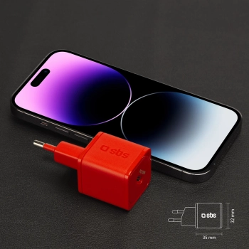  Ładowarka sieciowa GaN z Power Delivery 20W - czerwona - zdj. dodatkowe 7