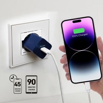  Ładowarka sieciowa GaN z Power Delivery 20W - niebieska - zdj. dodatkowe 5