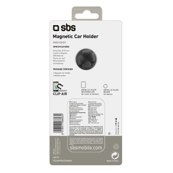  Uchwyt samochodowy magnetyczny do smartfona śr. 33 mm na kratkę nawiewu - czarny - zdj. dodatkowe 1