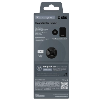  Uchwyt samochodowy magnetyczny na smartfona śr. 36 mm na kratkę nawiewu - czarny - zdj. dodatkowe 1