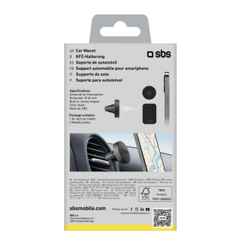  Uchwyt samochodowy magnetyczny do smartfona śr. 40 mm na kratkę nawiewu - czarny - zdj. dodatkowe 1