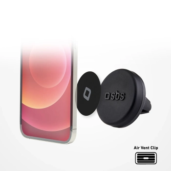  Uchwyt samochodowy magnetyczny do smartfona śr. 40 mm na kratkę nawiewu - czarny - zdj. dodatkowe 5