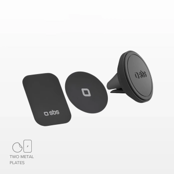  Uchwyt samochodowy magnetyczny na smartfona śr. 40 mm na kratkę nawiewu - czarny - zdj. dodatkowe 5