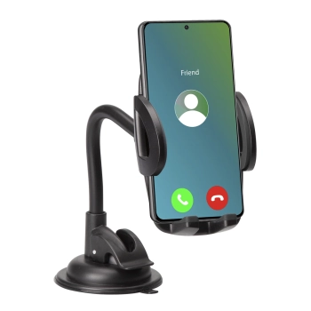  Uchwyt samochodowy na smartfona do 6.8'' na szybę - czarny - zdj. dodatkowe 1