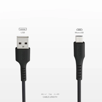  Kabel przewód USB-A - Micro-USB 1m - czarny - zdj. dodatkowe 4