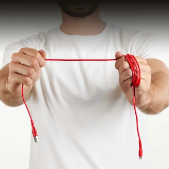  Kabel przewód USB-A - USB-C 1.5m - czerwony - zdj. dodatkowe 3