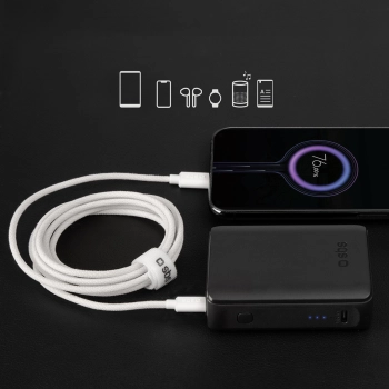  Kabel przewód w oplocie USB-C 60W 1.5m - szary - zdj. dodatkowe 2