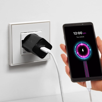  Kabel przewód w oplocie USB-C 60W 1.5m - szary - zdj. dodatkowe 4