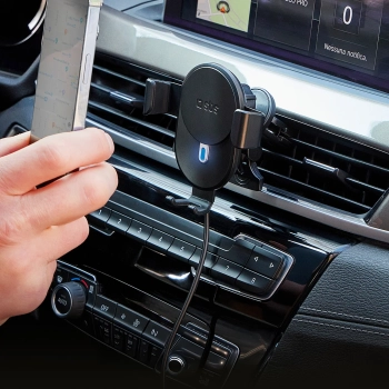  Uchwyt samochodowy na smartfona z ładowarką indukcyjną 10W - czarny - zdj. dodatkowe 3