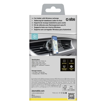  Uchwyt samochodowy na smartfona z ładowarką indukcyjną na kratkę z chłodzeniem - czarny - zdj. dodatkowe 1